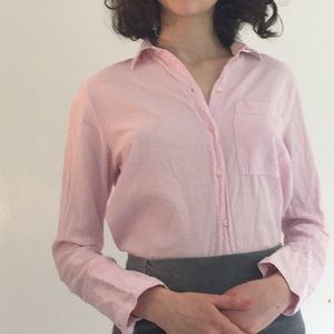 Topshop Pink Cotton button down